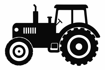 Vintage Tractor Silhouette Art