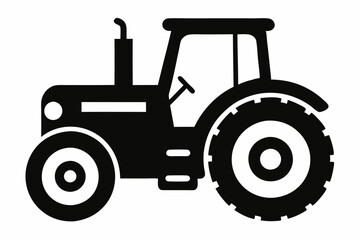 Vintage Tractor Silhouette Art