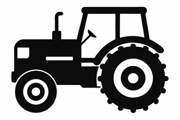 Vintage Tractor Silhouette Art