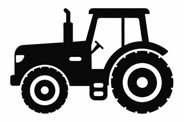 Vintage Tractor Silhouette Art