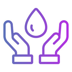 Obraz premium save water Gradient icon