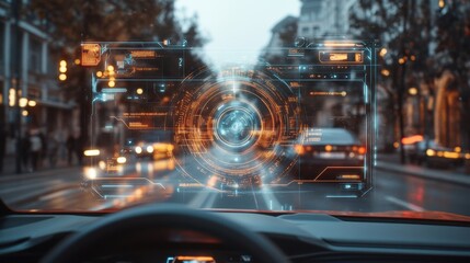 Obraz premium Visualize the future real-time gigapixel interface for enhanced navigation in urban environments