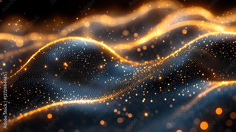 Poster luxurious gold abstract bokeh background vector illustration for elegant design projects and high qu