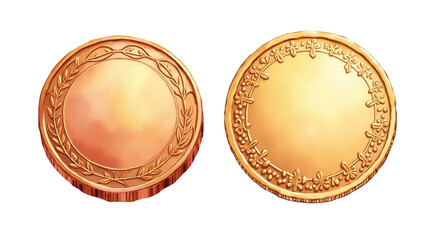 Business idea mockup for transparent background decoration element of coins creative environment innovative viewpoint