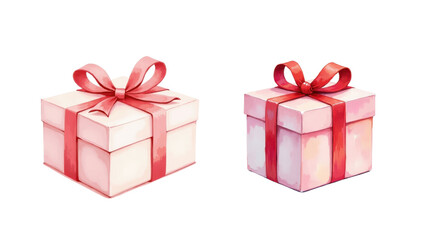 Fototapeta premium Elegant gift box mockup with transparent background for business decoration ideas creative element design