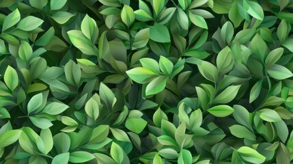 Fototapeta premium Closeup of vibrant green leaves, a detailed look at natural foliage texture lush
