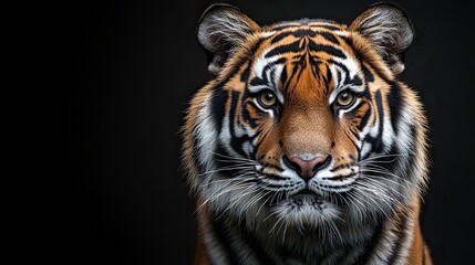 Fototapeta premium majestic tiger isolated on transparent background perfect for wildlife conservation animal art projects and bold graphic design concepts featuring the fierce beauty of big cats