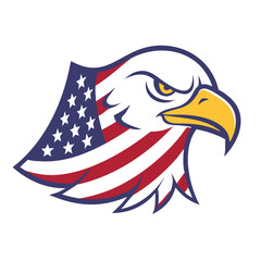 american eagle with american flag