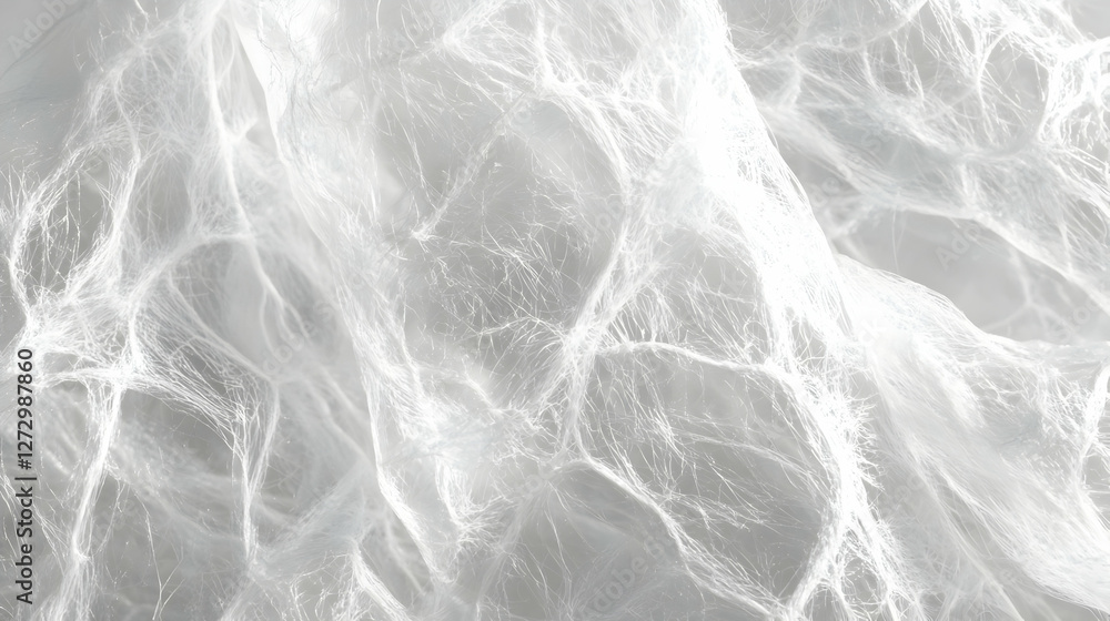 Poster abstract white texture, intricate web-like pattern. background blur, design use