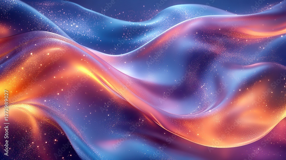 Poster metallic abstract wavy liquid background layout design tech innovation abstract background with wave