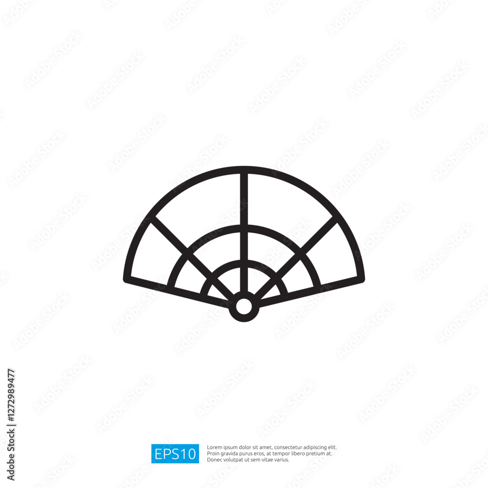 Poster geometric icon of a protractor representing design and precision in engineering and architecture dra