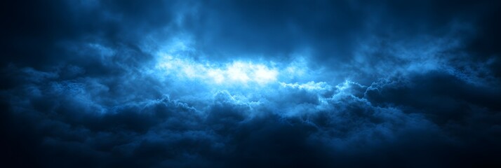 Night Sky's Clouds Glow Brightly