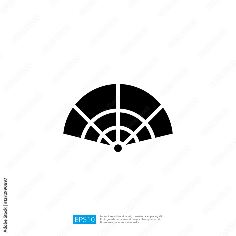 Aufkleber stylized black and white geometric icon with symmetrical design and abstract pattern for modern grap