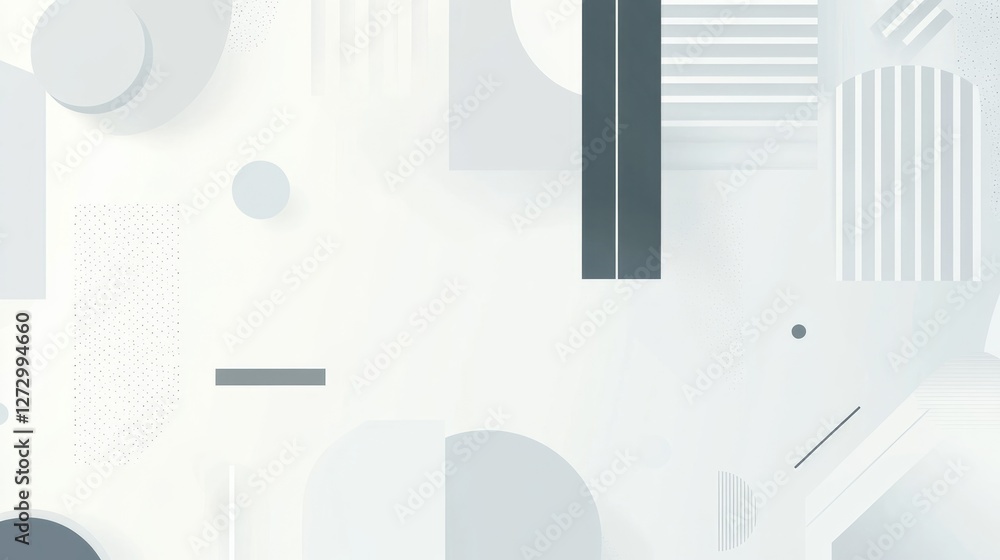 Poster minimalist geometry: a contemporary design with abstract geometric shapes arranged in a simple, clea