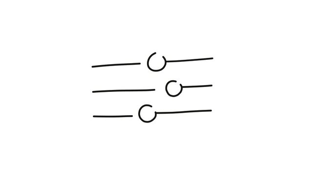 slider bars on white background video