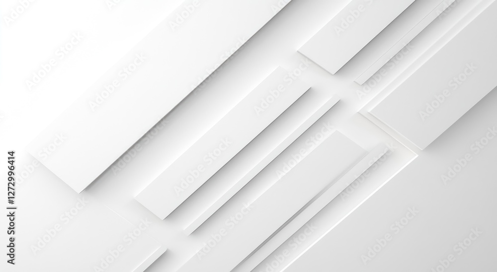Poster abstract white geometric shapes: clean and minimalistic, this image showcases a dynamic composition 