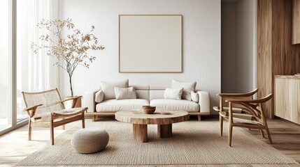 Serene Minimalist Living Room Interior Design