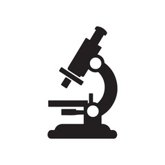 Microscope Vector Icon for Science and Laboratory Research. Flat Microscope Symbol for Medical, Biology, and Chemistry Studies. Modern Microscope Illustration for Education and Scientific Analysis
