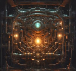 Illustration of techno background.