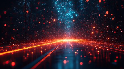 Fototapeta premium navigating the digital frontier futuristic metaverse big data and internet of things