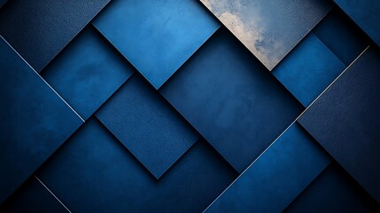 Abstract blue squares, sky reflection, geometric background, design template