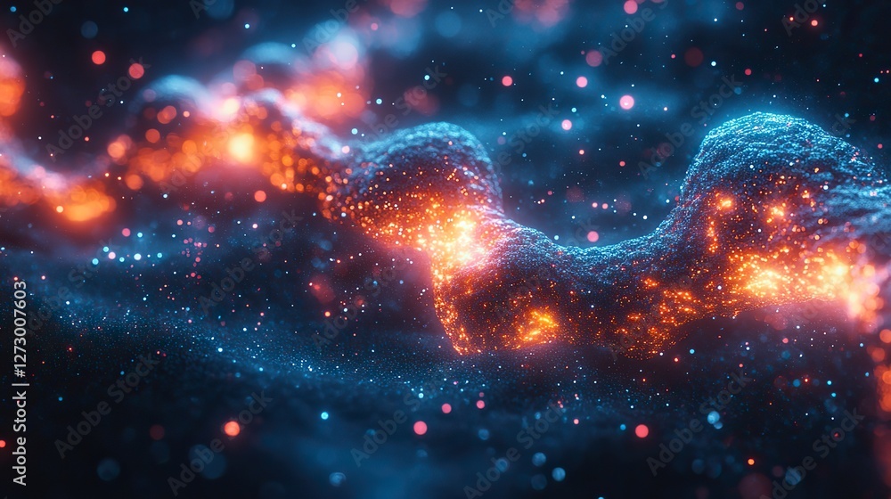 Poster neurons and nervous system captivating 3d microbiology render banner with copy space generative ai