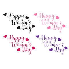 International Women's day vector, happy women's day vector, women's day watercolor vector