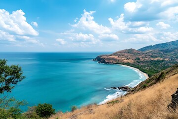 Fototapeta premium Beautiful landscape of sea and mountain in Phuket, Thailand