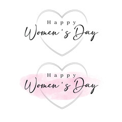 International Women's day vector, happy women's day vector, women's day watercolor vector