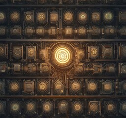 Illustration of techno background.