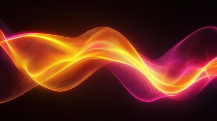 Abstract Wave of Light: A Symphony of Orange and Pink