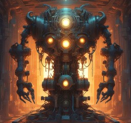 Illustration of techno background.