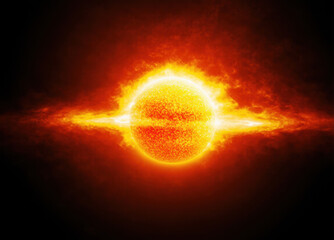 Powerful solar flare, magnetic storms and plasma emissions on the surface of the sun