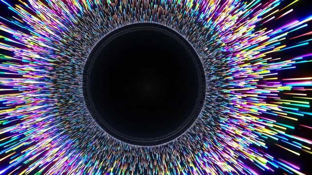 Pulsating Digital Star Cosmos Symphony