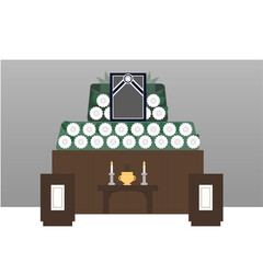 장례식(일러스트+국화+향+죽음+성소)