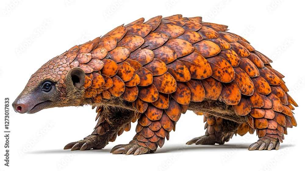 Poster pangolin png image with transparent background in high resolution for wildlife conservation and educ