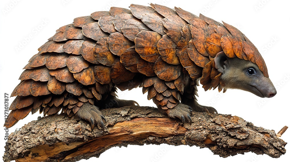 Poster pangolin png image with transparent background in high resolution for wildlife conservation and educ