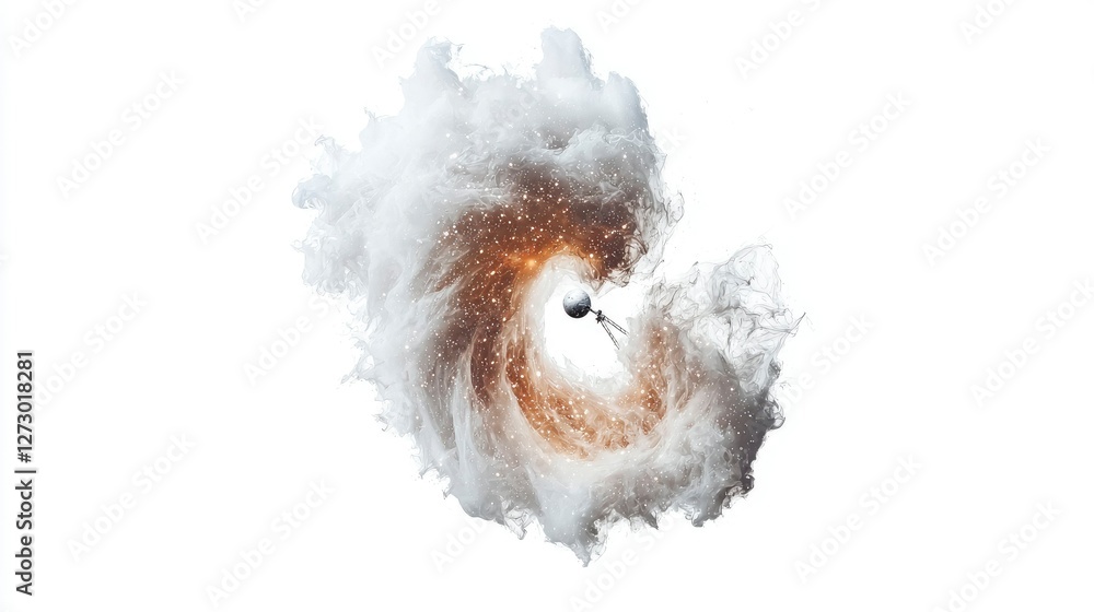 Wall mural cosmic vortex abstract celestial swirl with glowing core