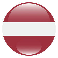 Obraz premium Latvia circle flag logo icon digital vector illustration