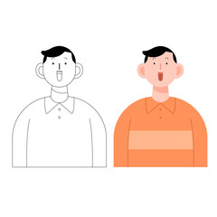 남성캐릭터(청년+밝은+사람+단정)