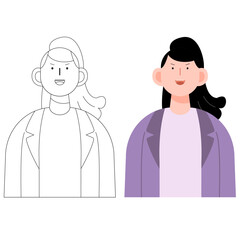 여성캐릭터(단정+여자+사람+포니테일)