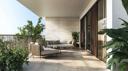 Luxury Apartment Balcony Design: Tranquil Oasis in Modern Living