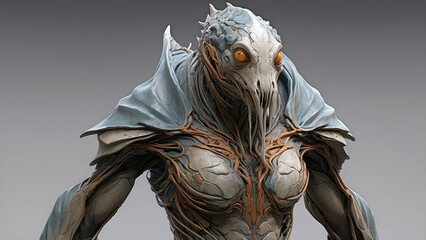 Fototapeta premium Sea-Inspired Fantasy Male Creature Portrait