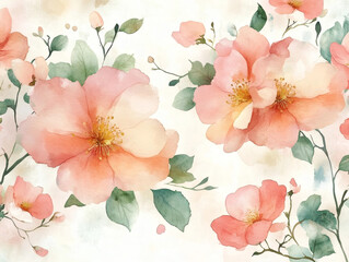 Obraz premium Delicate watercolor floral in pink