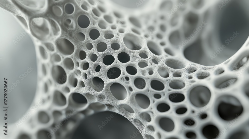 Poster A close-up shot of nanotube structures with complex hexagonal patterns, symbolizing the future of technology and innovation in the scientific world.