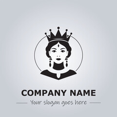 Queen logo company design illustration