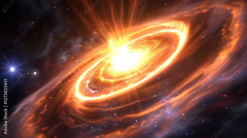 Wall mural explosive cosmic event supernova in outer space digital art galactic environment close-up viewpoint