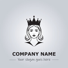 Queen logo company design illustration