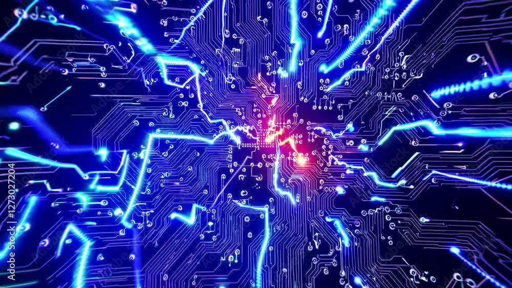 Poster Pulsing Circuit Symphony of Circuitry
