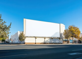 Fototapeta premium Digital Billboard Banner Mockup in the Heart of the City: Showcase Your Brand in a Vibrant Urban Setting